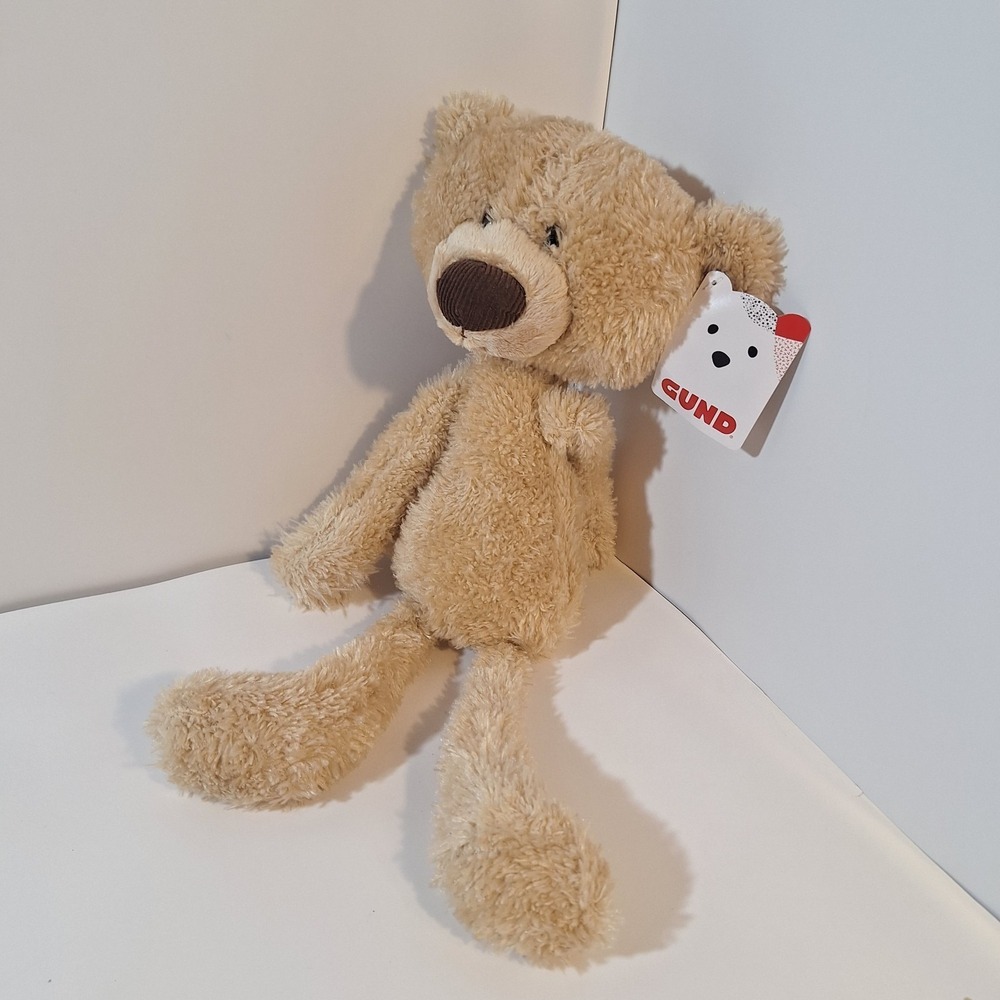 Gund Cable Toothpick Bear 15 Inches Plush Stuffed Animal Toy‎ Cream Ribbed w Tag